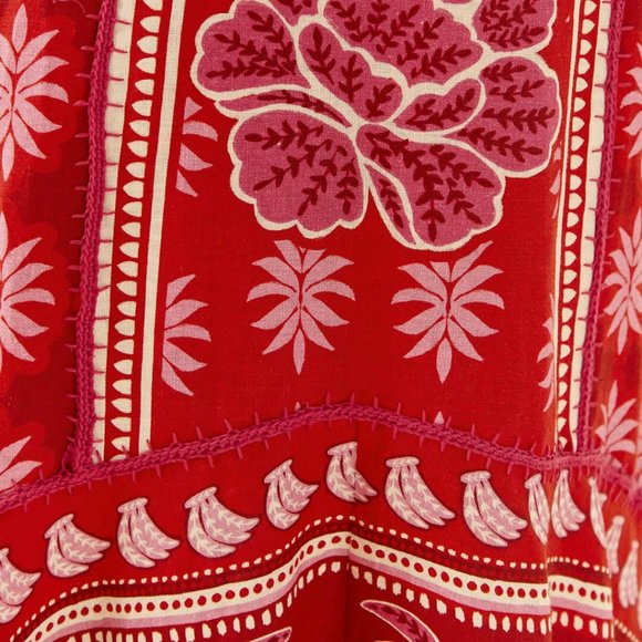 FARM RIO Summer Sunrise Embroidered Linen Maxi Dress - Picture 11 of 17